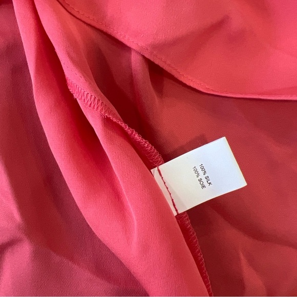 RAMY BROOK Olivia Pleated SILK Swing Tank Top Casual Rose SPICY BLUSH Medium NWT - Picture 8 of 13